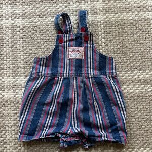 Healthtex Blue and Red Striped Overalls